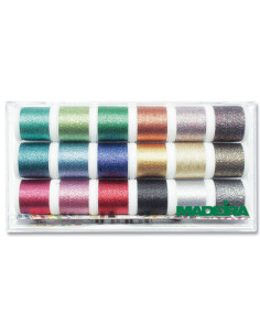 Doos met Metallic Supertwist Madeira draden