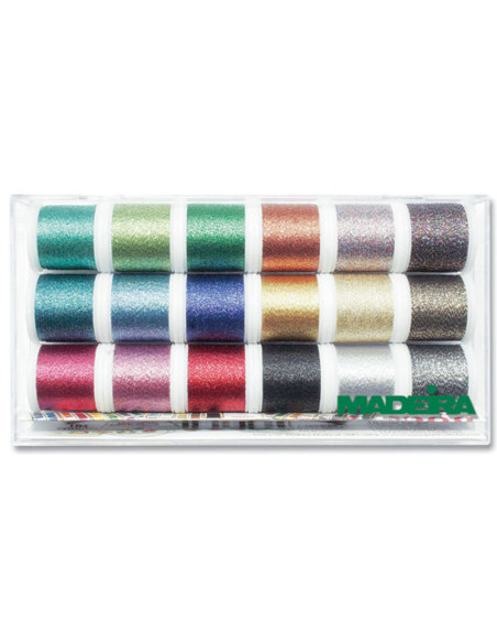 Doos met Metallic Supertwist Madeira draden