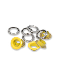 Doos met 15 nestelringen met ringen 11 mm - Geel