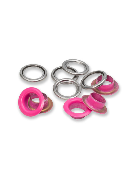 Doos met 15 nestelringen en ringen 11 mm - Fuchsia