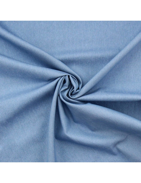 Chambray denim stof - Lichtblauw
