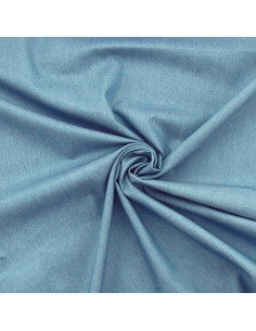 Chambray denim stof - Middelblauw