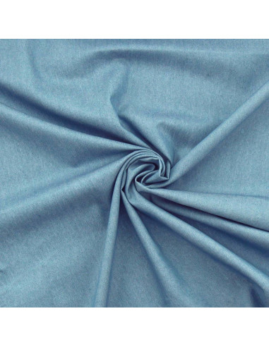 Chambray denim stof - Blauw