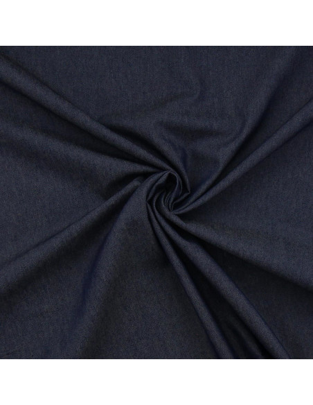 Chambray denim stof - Donkerblauw