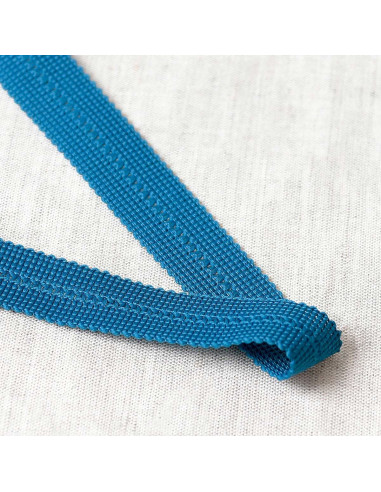 Voorgevlochten vlecht - Eendblauw