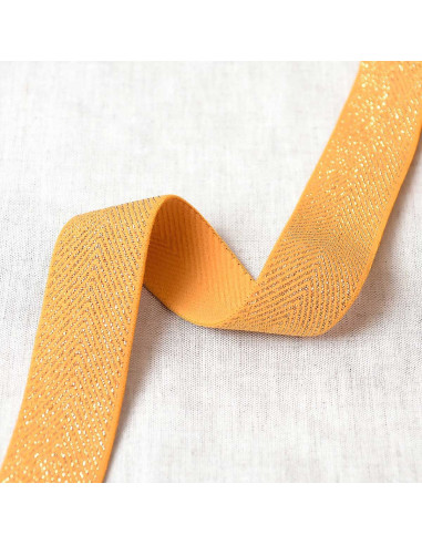 Elastische metalen chevron - Mosterdgeel en goud