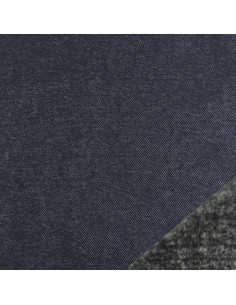 Fleece jegging stof - Denim blauw