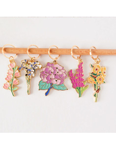 Set van 5 stekenmarkeerders - Lentebloemen