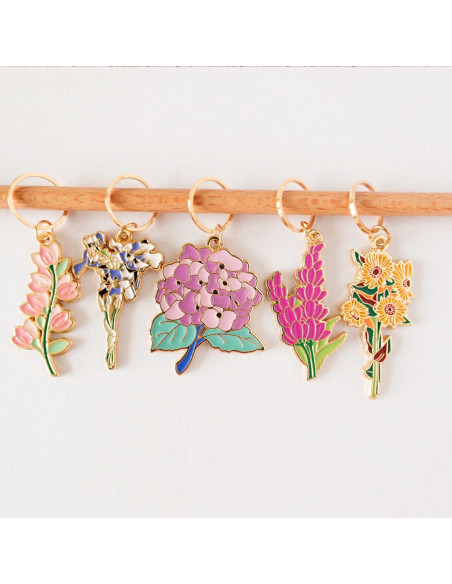 Set van 5 stekenmarkeerders - Lentebloemen