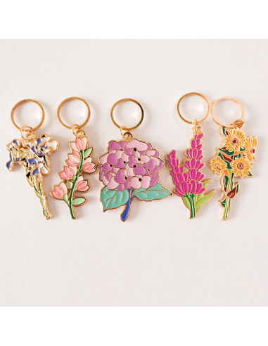 Set van 5 stekenmarkeerders - Lentebloemen