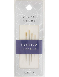 Pakket van 4 sashiko-naalden Daruma