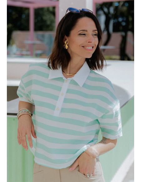 Malibu poloshirt patroon - Maison Fauve
