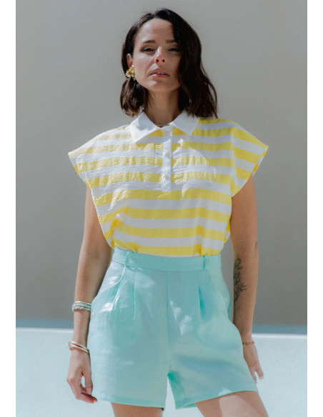 Malibu poloshirt patroon - Maison Fauve