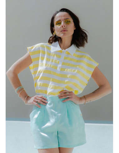 Malibu poloshirt patroon - Maison Fauve