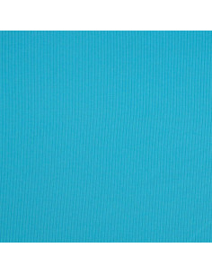 Geribbelde katoenen jersey stof - Turkooisblauw 2