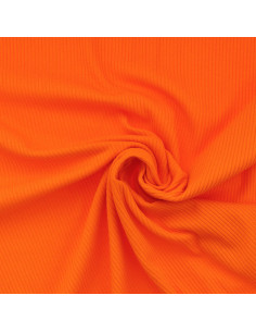 Geribbelde katoenen jersey stof - Oranje