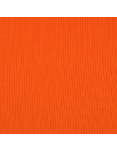 Geribbelde katoenen jersey stof - Oranje