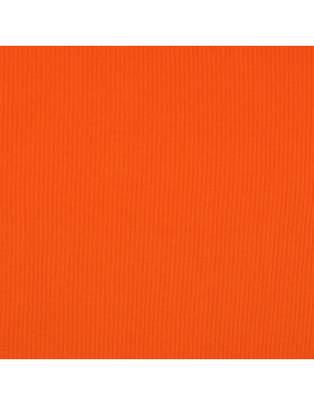 Geribbelde katoenen jersey stof - Oranje