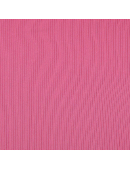Geribbelde katoenen jersey stof - Roze