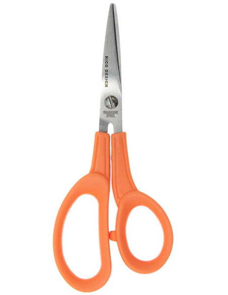 Oranje universele schaar Rico Design 15 cm