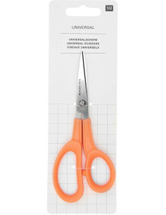 Oranje universele schaar Rico Design 15 cm 2