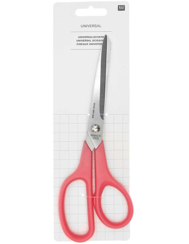 Fluorescerend roze universele schaar Rico Design 23 cm