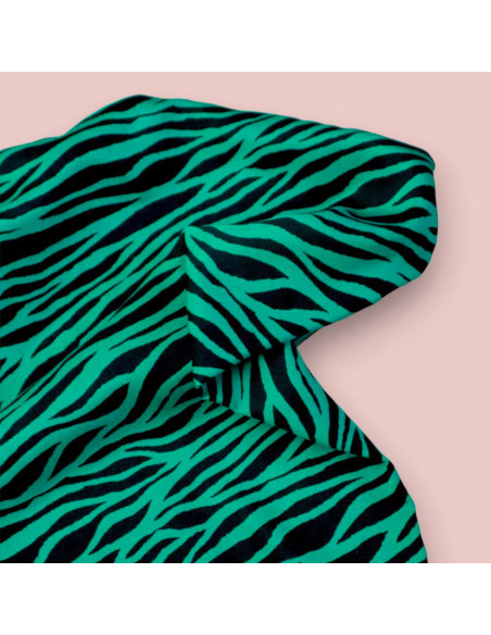 Viscose keperstof - Groene Zebra