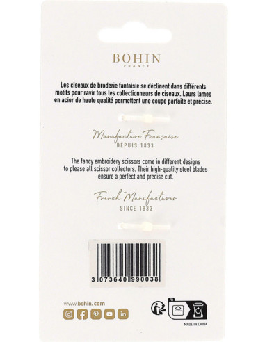 Borduurschaar Luipaard Bohin 9 cm
