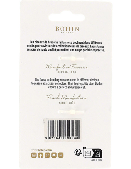 Borduurschaar Luipaard Bohin 9 cm