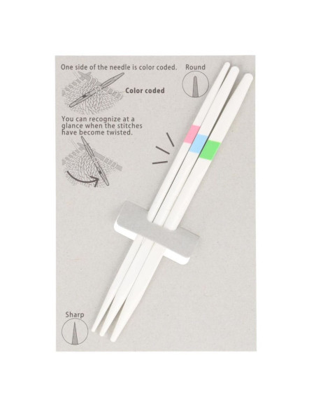 Set van 3 kabelnaalden met kleurcodes Tulip