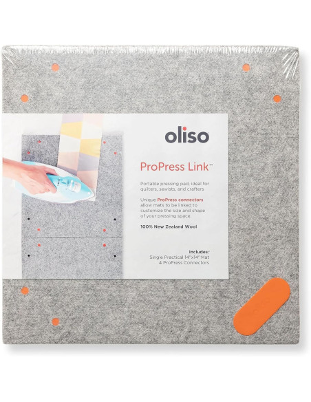 Oliso Pro Press Link uitbreidbare wollen strijkmat 35 cm x 35 cm