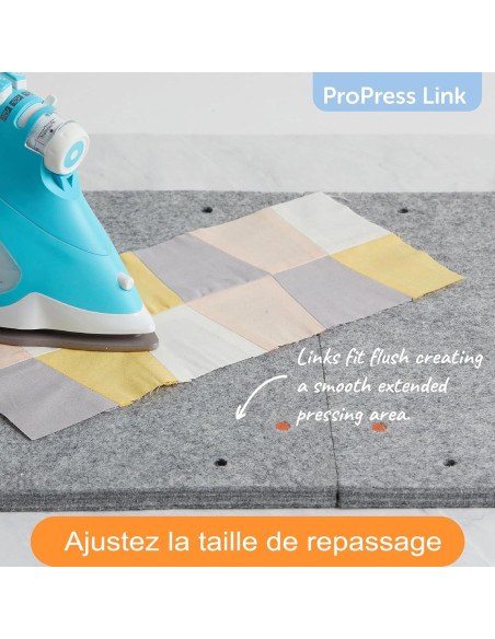 Oliso Pro Press Link uitbreidbare wollen strijkmat 35 cm x 35 cm