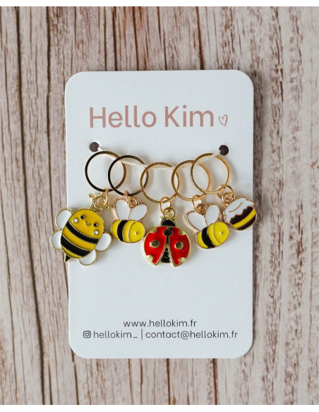 Set van 5 stekenmarkeerders - Bee Happy