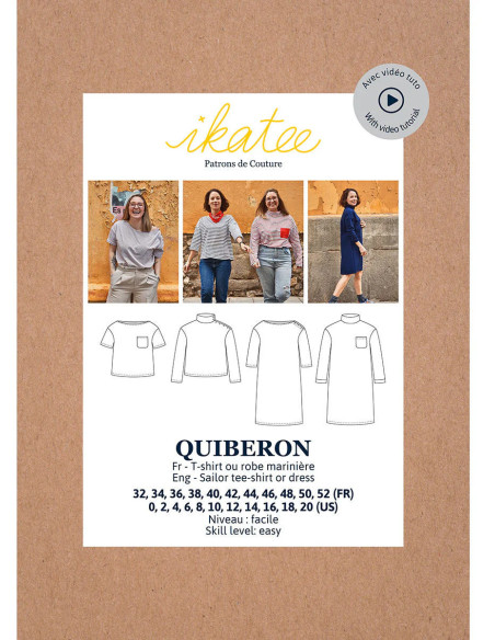 T-shirt of jurk patroon Quiberon - Ikatee