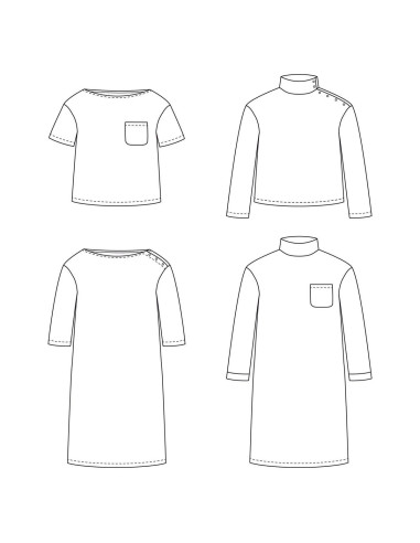 T-shirt of jurk patroon Quiberon - Ikatee