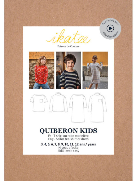T-shirt of jurk patroon Quiberon Kids - Ikatee