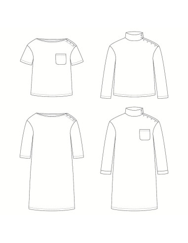 T-shirt of jurk patroon Quiberon Kids - Ikatee