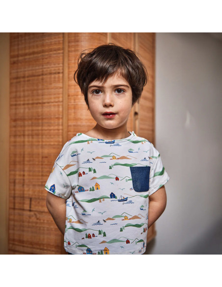T-shirt of jurk patroon Quiberon Kids - Ikatee