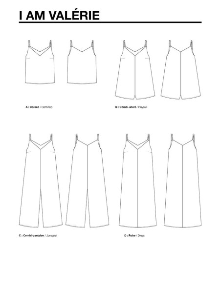 Patroon voor jumpsuit en jurk Valérie - I am patterns