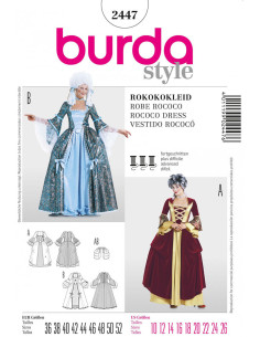 Rococo jurk patroon - Burda 2447