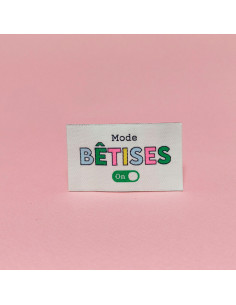 Set van 6 geweven labels - Onzin 2