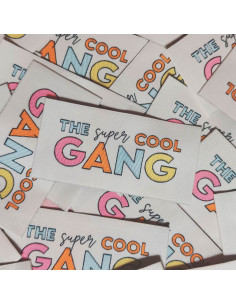 Set van 6 geweven labels - The super cool GANG