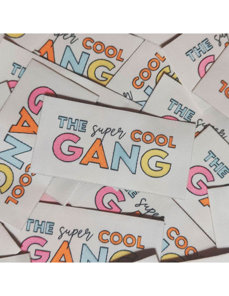 Set van 6 geweven labels - The super cool GANG