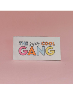 Set van 6 geweven labels - The super cool GANG 2