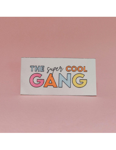 Set van 6 geweven labels - The super cool GANG