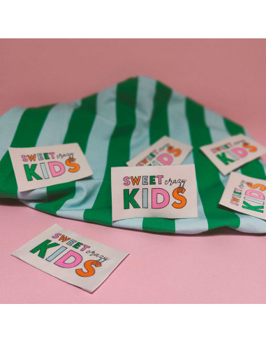 Set van 6 geweven labels - Mix recreatie