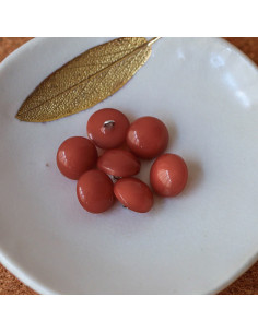 Halfronde knop met staart - Karamel