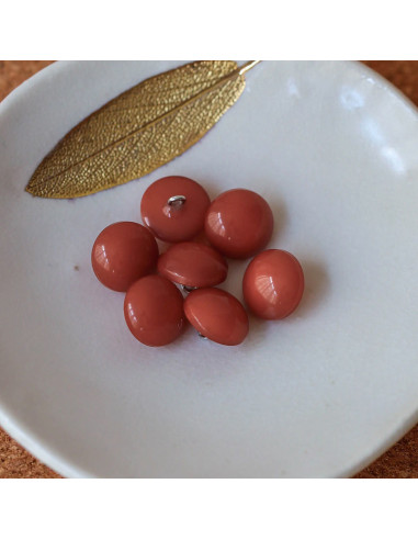 Halfronde knop met staart - Karamel