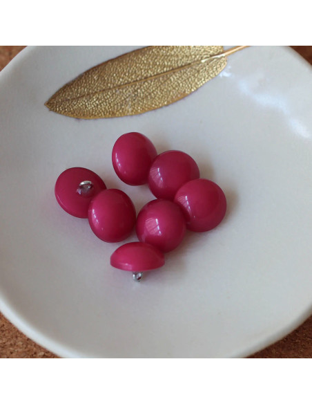 Halfronde knop met steel - Fuchsia