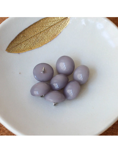 Halfronde knop met staart - Grijs